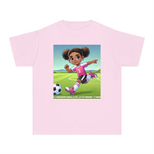 Youth - Soccer Love Midweight T-Shirt (African American / Black Girl)