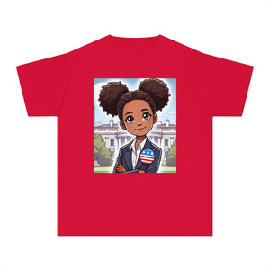 Youth - Future President Midweight Tee (African American / Black Girl)