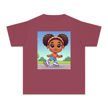 Youth - Rollerblading Midweight T-Shirt (African American / Black Girl)