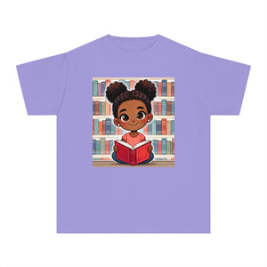 Youth - Young Reader Midweight T-Shirt (African American / Black Girl)