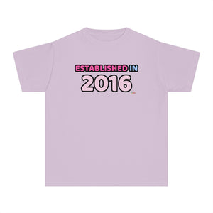 Back to School "Established in 2016" Age, Birthday, Grade, Girls T-shirt