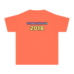 Back to School "Established in 2018" Age, Birthday, Grade, Girls T-shirt