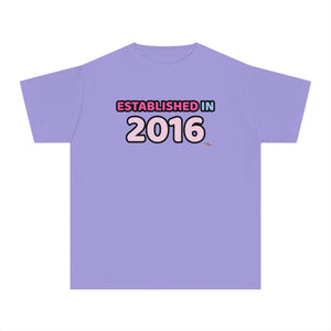 Back to School "Established in 2016" Age, Birthday, Grade, Girls T-shirt