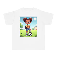 Youth - Soccer Student Athlete Midweight T-Shirt (African American / Black Girl)