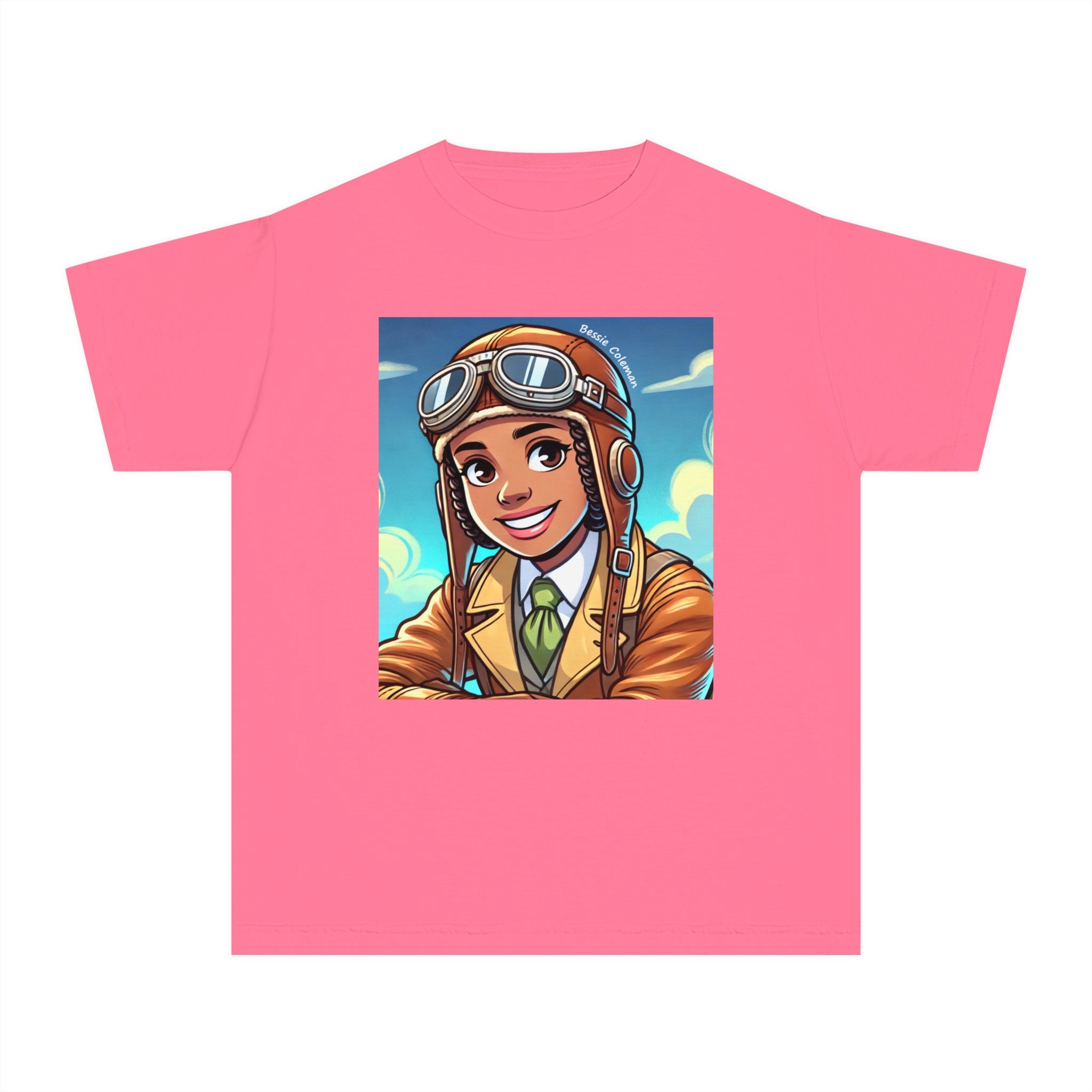 Black History Month T-Shirt for Kids - Bessie Coleman, Black History T-Shirt for Girls and Boys