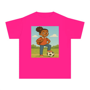 Back to School Soccer Student Athlete T-Shirt (African American / Black Girl)