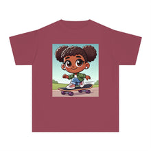 Youth - Skateboarding Queen Midweight Tee (African American / Black Girl)