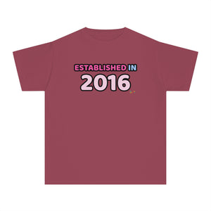 Back to School "Established in 2016" Age, Birthday, Grade, Girls T-shirt