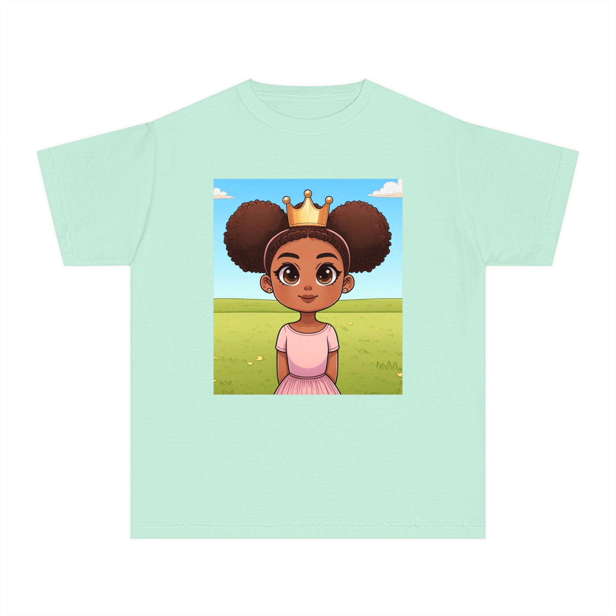 Youth - Young Queen Midweight T-Shirt (African American / Black Girl)