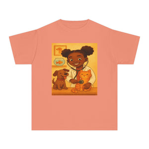 African American Veterinarian T-Shirt for Girls (Black Girl Veterinarian)