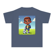 Youth - Soccer Student Athlete Midweight Tee (African American / Black Boy)