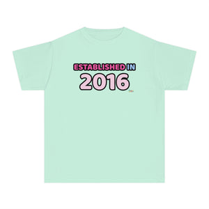 Back to School "Established in 2016" Age, Birthday, Grade, Girls T-shirt