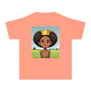 Youth - Young Princess Midweight T-Shirt (African American / Black Girl)