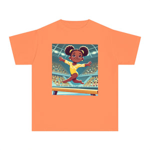 Youth - Incredible Girls Gymnastics T-Shirt (African American / Black Girl)