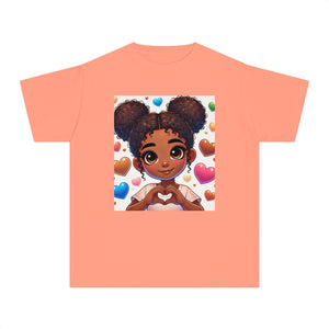 Youth - Heart Hands Midweight T-Shirt (African American / Black Girl)