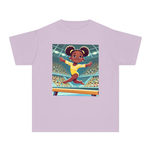 Youth - Incredible Girls Gymnastics T-Shirt (African American / Black Girl)