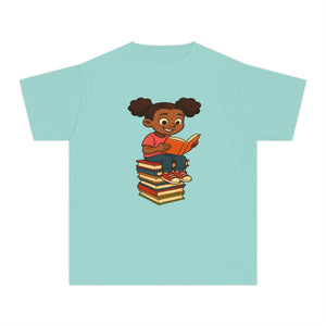 Reading Book Stack T-Shirt for Girls