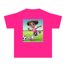 Youth - Soccer Love Midweight T-Shirt (African American / Black Girl)