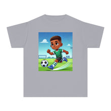 Youth - Soccer Champion Midweight Tee (African American / Black Boy)