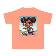 Youth - Skateboarding Queen Midweight Tee (African American / Black Girl)