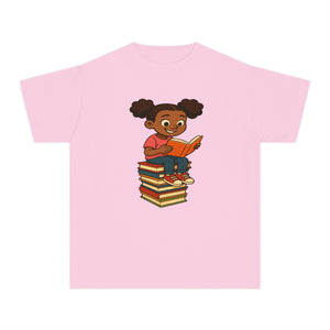 Reading Book Stack T-Shirt for Girls