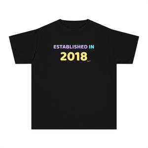 Back to School "Established in 2018" Age, Birthday, Grade, Girls T-shirt