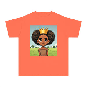 Youth - Young Princess Midweight T-Shirt (African American / Black Girl)