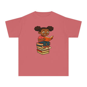 Reading Book Stack T-Shirt for Girls