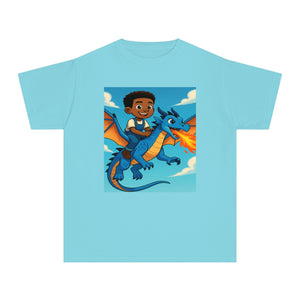 Fire Dragon T-Shirt for Boys (African American Boy / Black Boy)