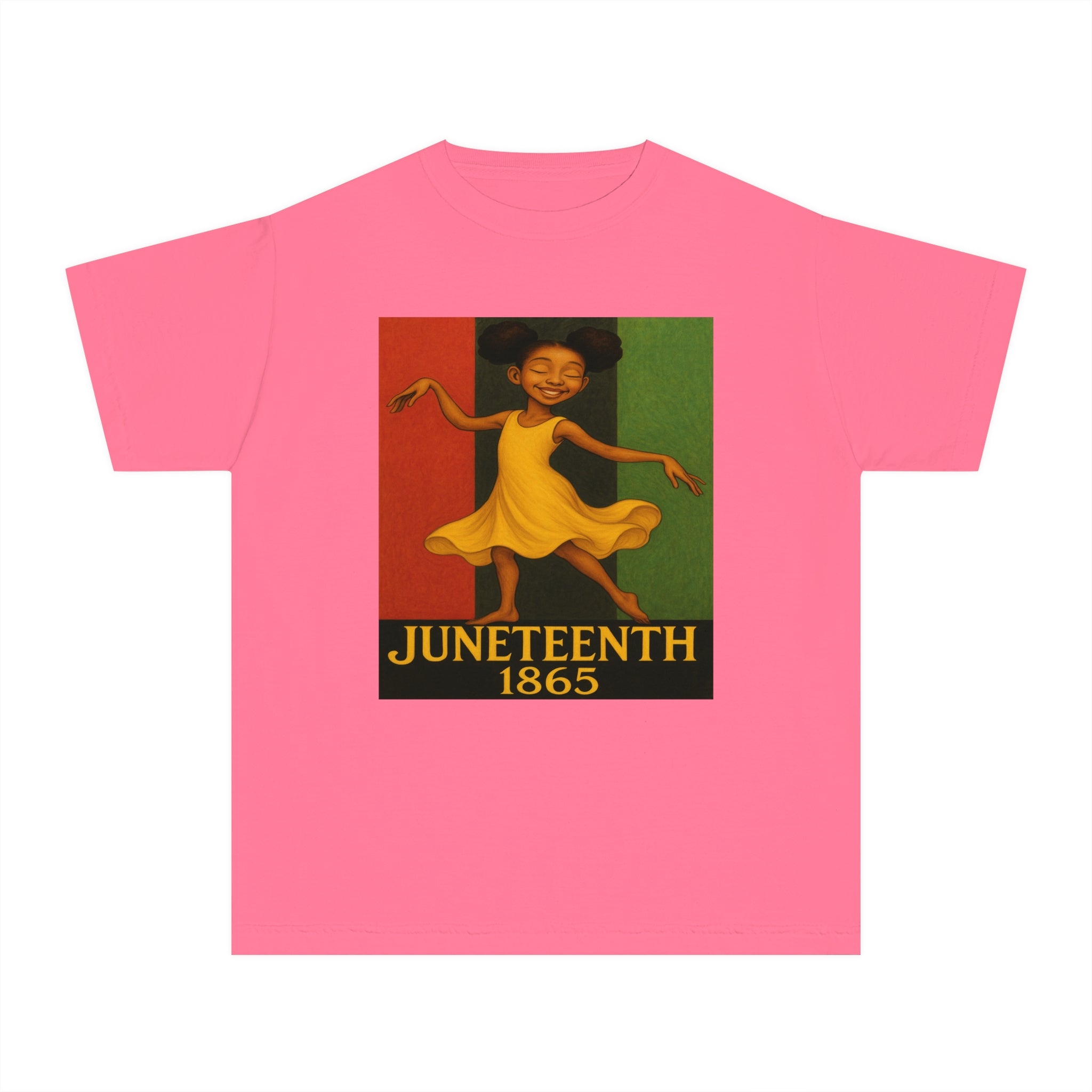 Artistic Juneteenth T-Shirt for Girls – Black-Owned Kids Clothing