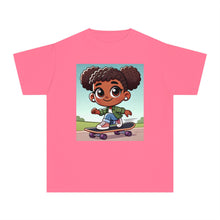 Youth - Skateboarding Queen Midweight Tee (African American / Black Girl)