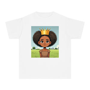 Youth - Young Princess Midweight T-Shirt (African American / Black Girl)