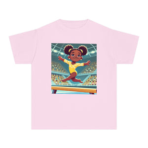 Youth - Incredible Girls Gymnastics T-Shirt (African American / Black Girl)