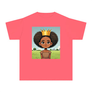 Youth - Young Princess Midweight T-Shirt (African American / Black Girl)