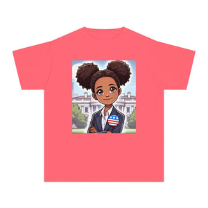 Youth - Future President Midweight Tee (African American / Black Girl)