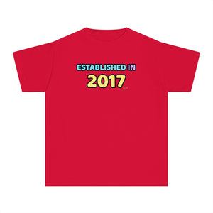 Back to School "Established in 2017" Age, Birthday, Grade, Girls T-shirt