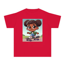 Youth - Skateboarding Queen Midweight Tee (African American / Black Girl)