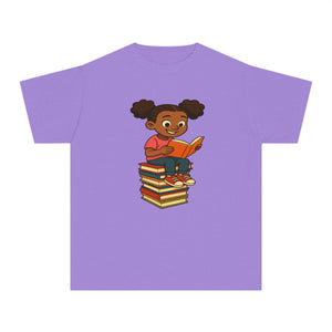 Reading Book Stack T-Shirt for Girls