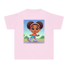 Youth - Rollerblading Midweight T-Shirt (African American / Black Girl)