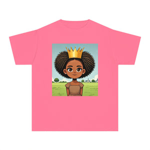 Youth - Young Princess Midweight T-Shirt (African American / Black Girl)