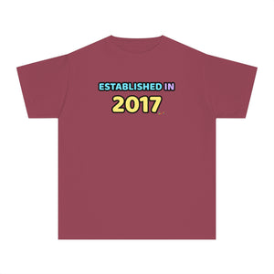 Back to School "Established in 2017" Age, Birthday, Grade, Girls T-shirt