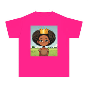 Youth - Young Princess Midweight T-Shirt (African American / Black Girl)