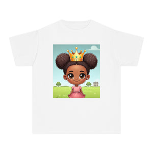 Youth - Young Amazing Queen Midweight T-Shirt (African American / Black Girl)