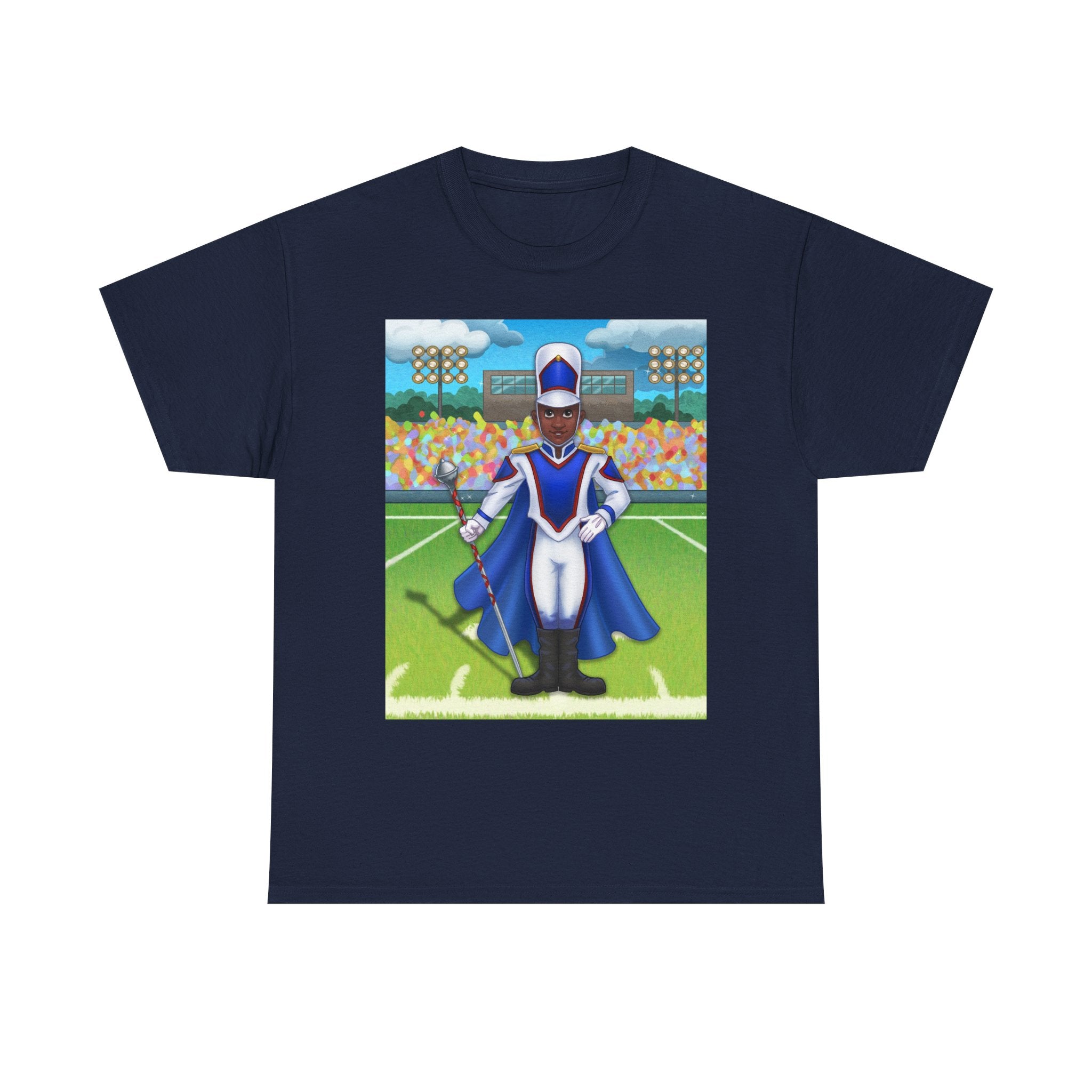 Adult - HBCU Drum Major T-Shirt (Blue, White, and Red)