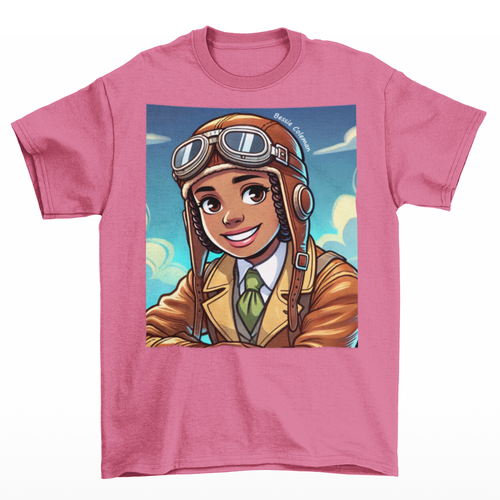 Black History Month T-Shirt for Kids - Bessie Coleman, Black History T-Shirt for Girls and Boys
