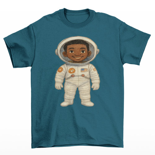 African American Boy Astronaut (Black Boy Astronaut) T-Shirt