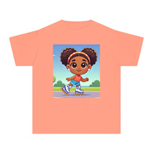 Youth - Rollerblading Midweight T-Shirt (African American / Black Girl)