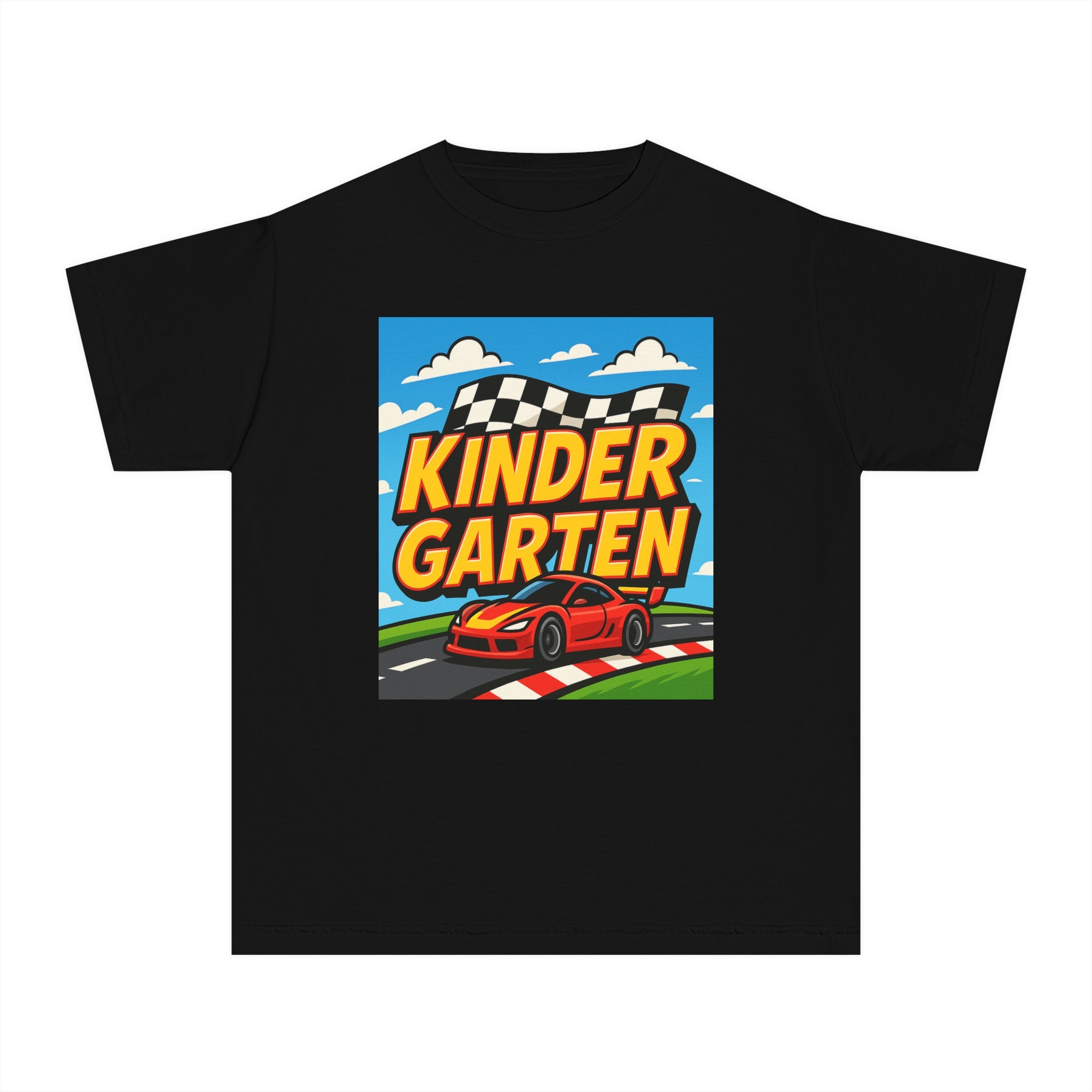 Kindergarten Back to School Race Car T-Shirt for Boys