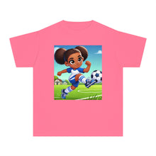 Youth Soccer Powerhouse Midweight Tee (African American / Black Girl)