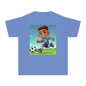 Youth - Soccer Pro Midweight Tee (African American / Black Boy)